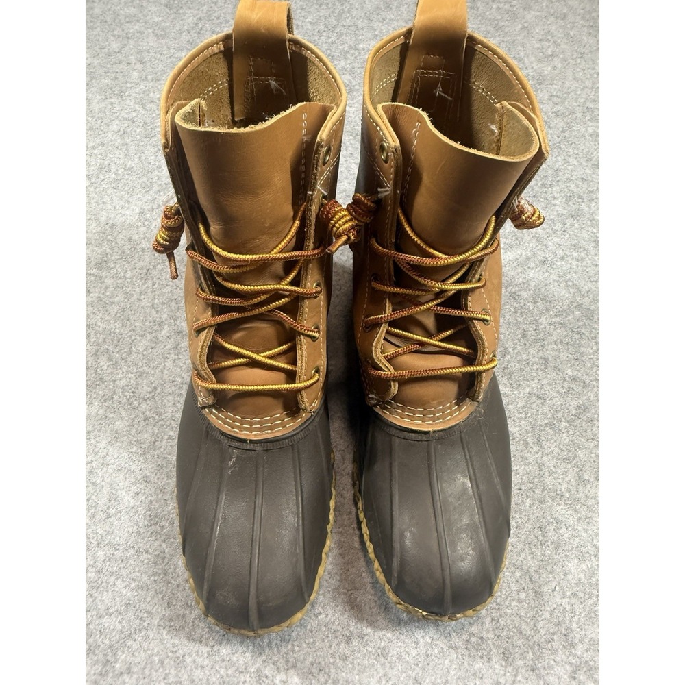 L.L.Bean Bean Boots Womens 9 M Brown Leather Duck Boots 175064 Made USA Maine